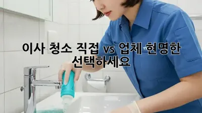 이사 청소, 직접 vs. 업체? 현명한 선택하세요!